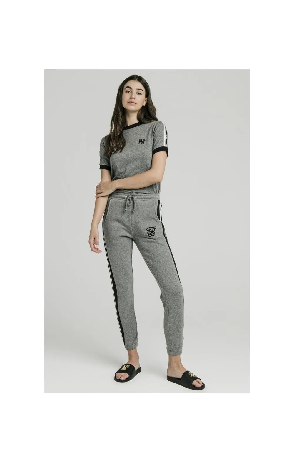 SikSilk S/S Tape Ringer Tee - Grey Marl sold by Siksilk product image thumbnail 4