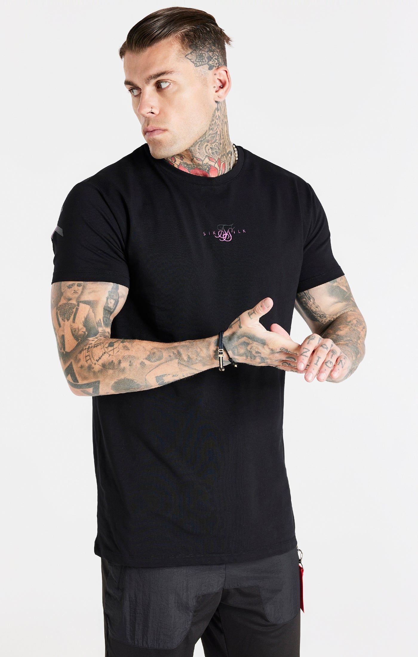 Black Back Print T-Shirt sold by Siksilk