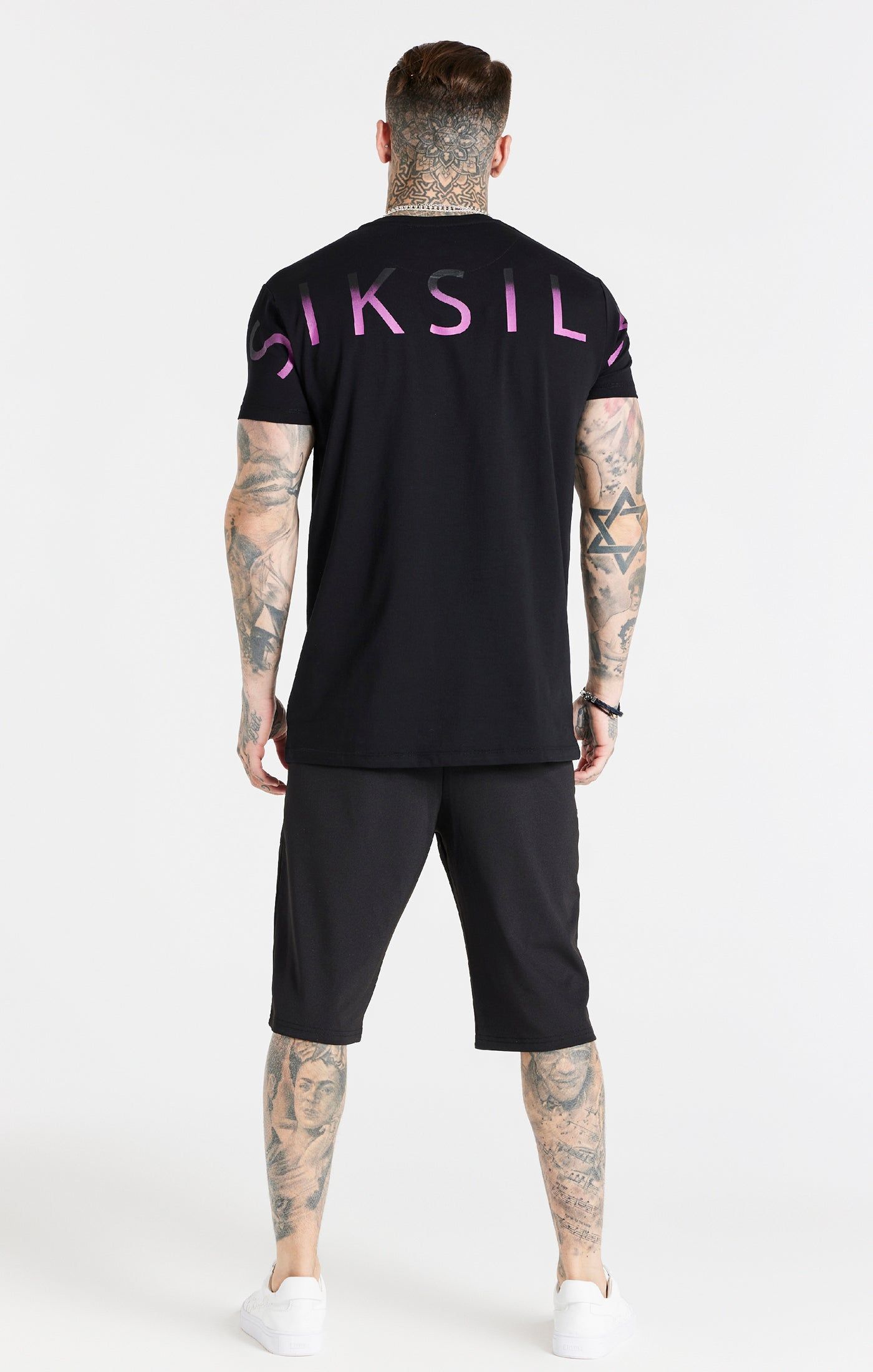 Black Back Print T-Shirt sold by Siksilk product image thumbnail 5