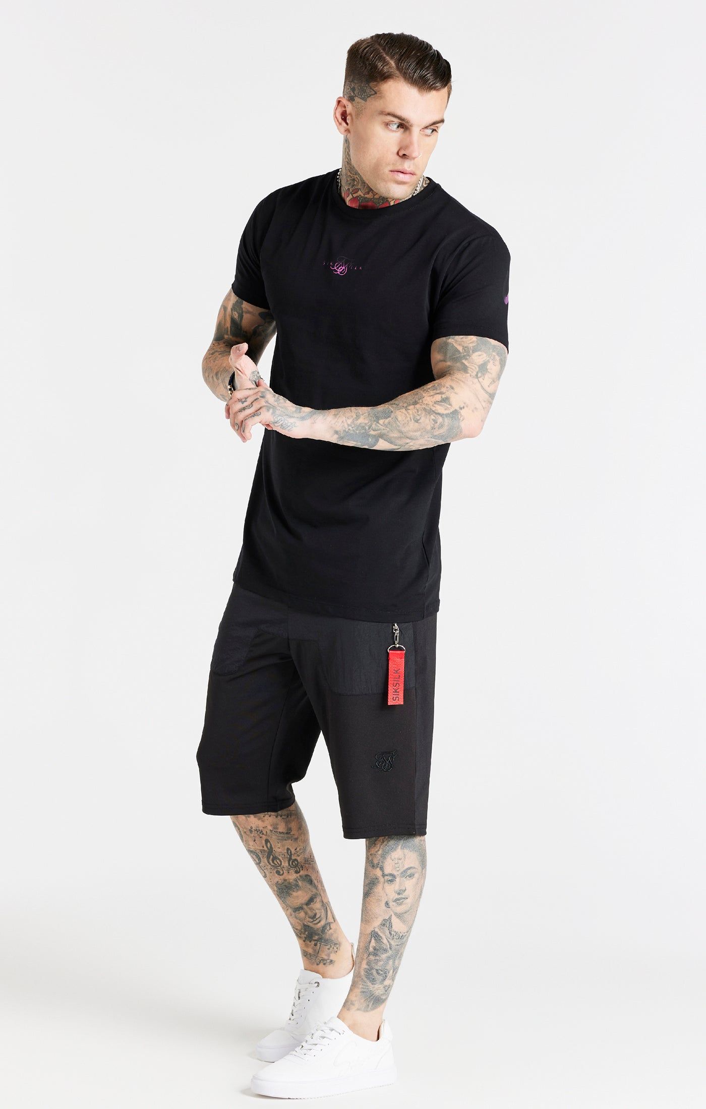 Black Back Print T-Shirt sold by Siksilk product image thumbnail 4