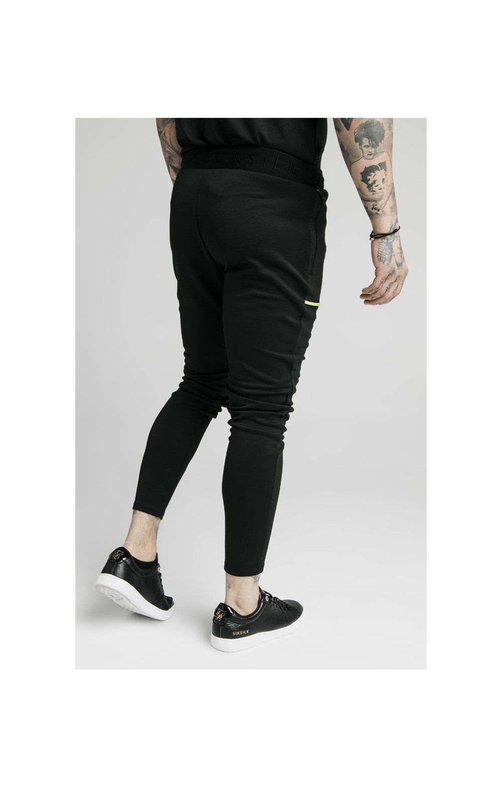 SikSilk Legacy Fade Track Pants - Black & Fluro White sold by Siksilk product image thumbnail 3