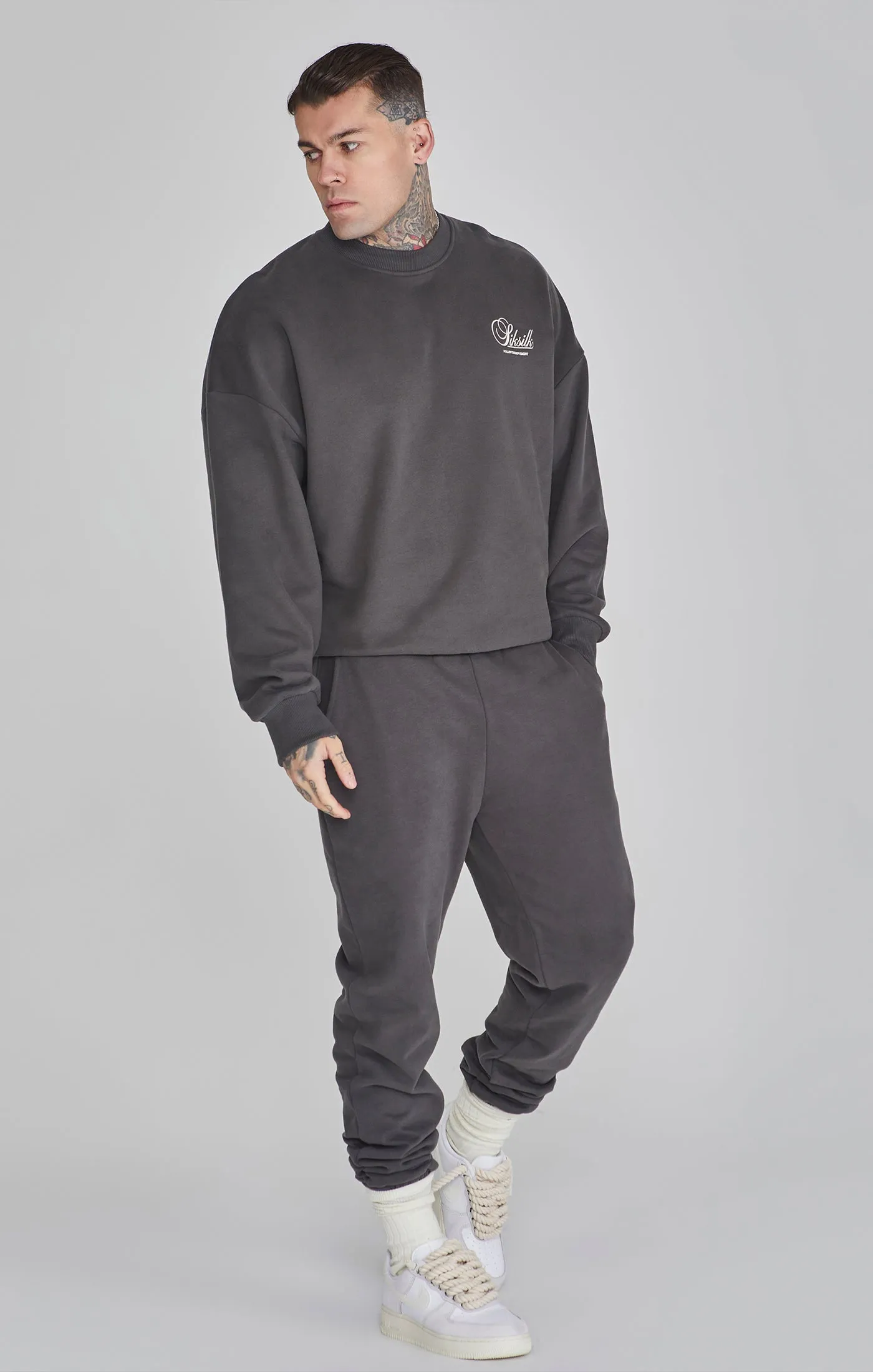 Grey Graphic Sweater sold by Siksilk product image thumbnail 4