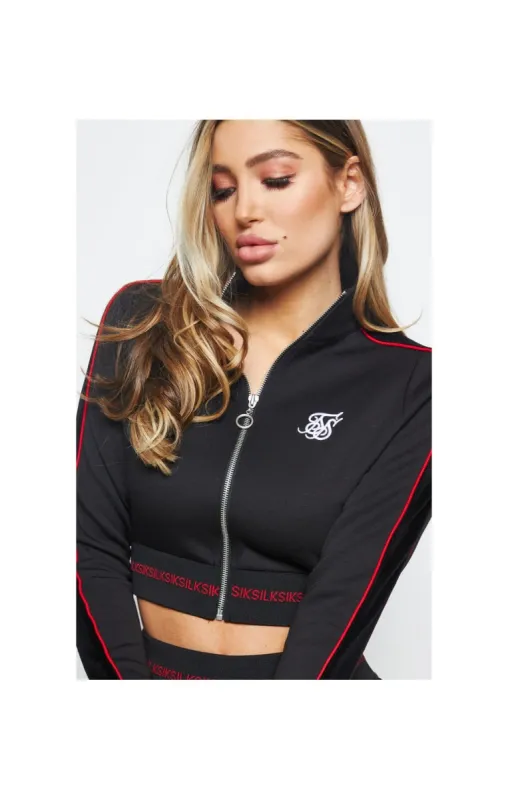 SikSilk Imperial Cropped Track Top - Black sold by Siksilk