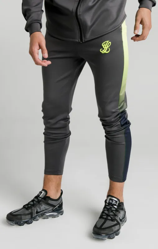 Illusive London Neon Panel Athlete Pants - Grey & Neon Yellow sold by Siksilk