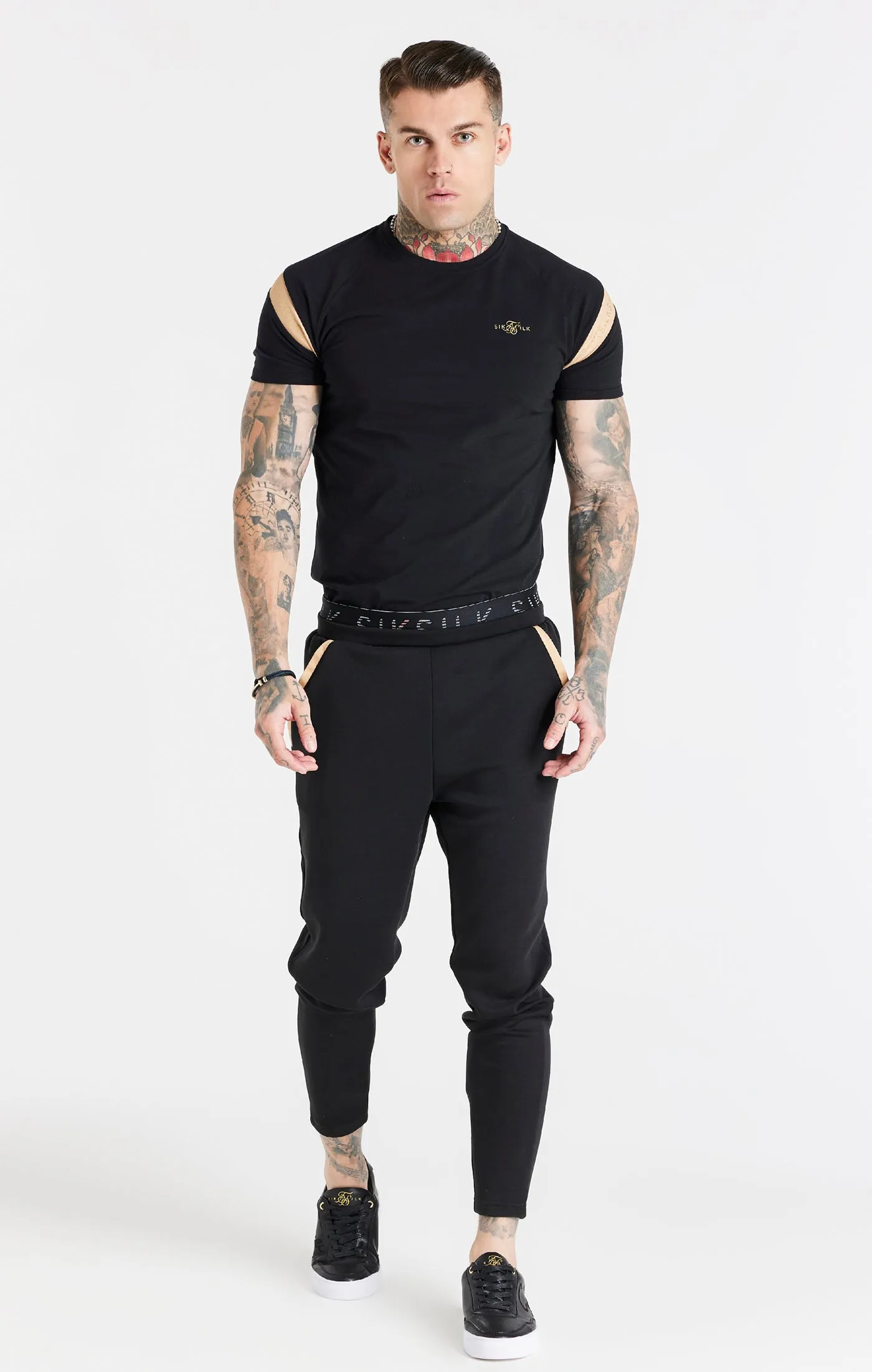 Black Sport Muscle Fit T-Shirt sold by Siksilk product image thumbnail 3