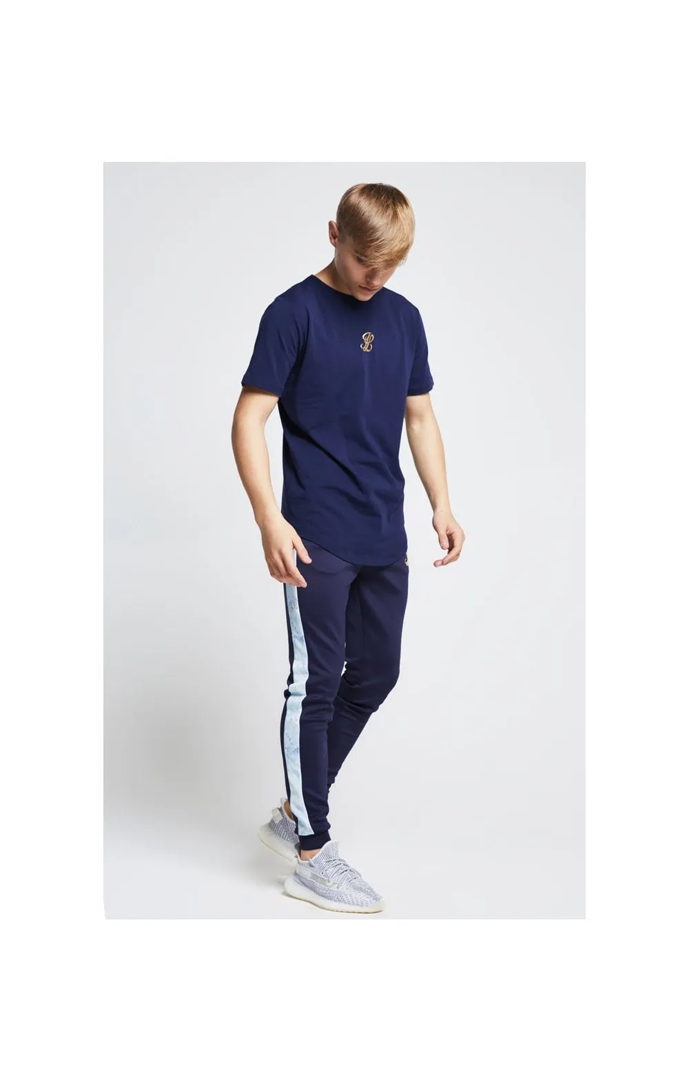 Illusive London Marble Racer Back Tee – Navy & Marble sold by Siksilk product image thumbnail 5