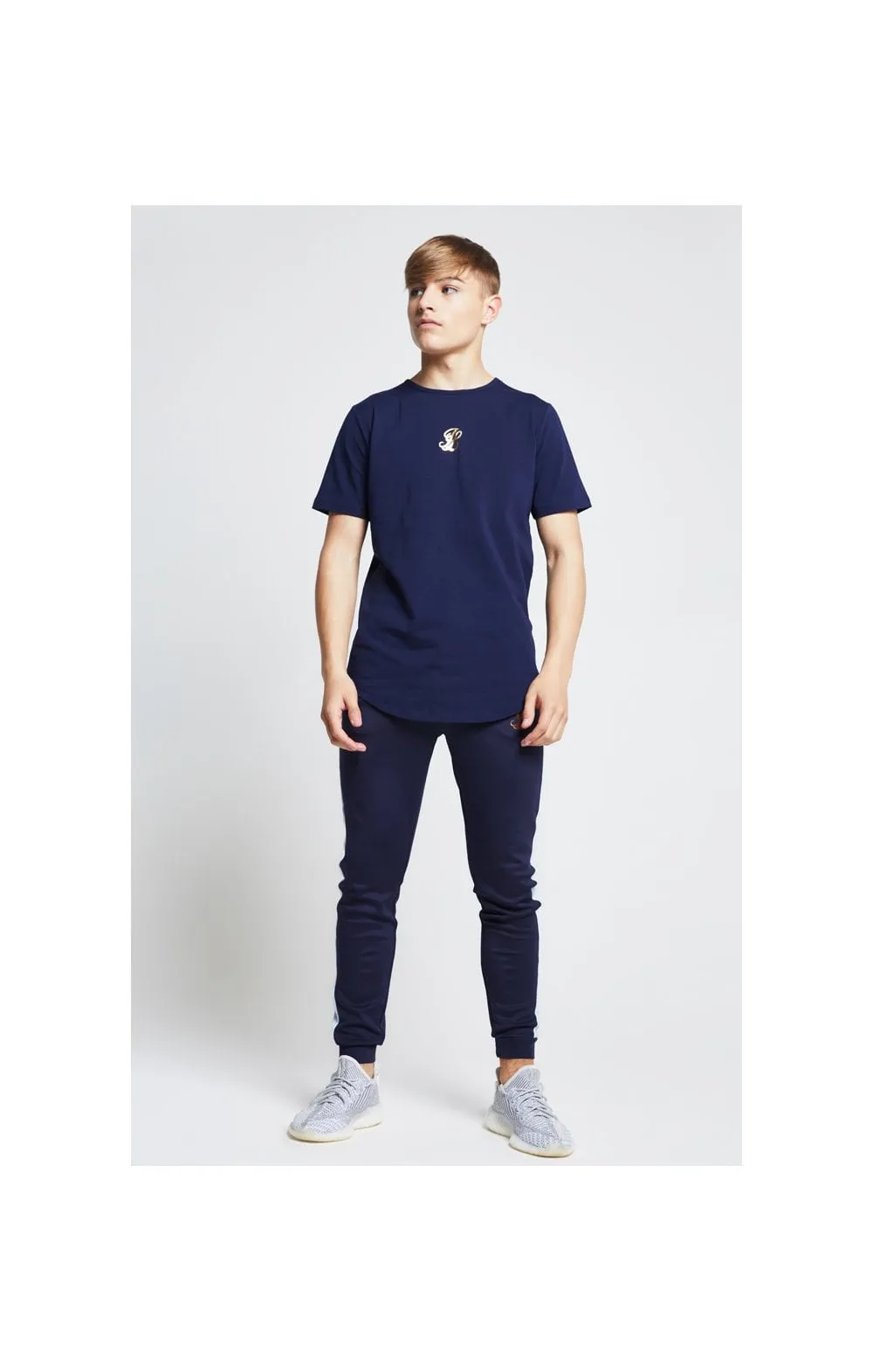 Illusive London Marble Racer Back Tee – Navy & Marble sold by Siksilk product image thumbnail 4