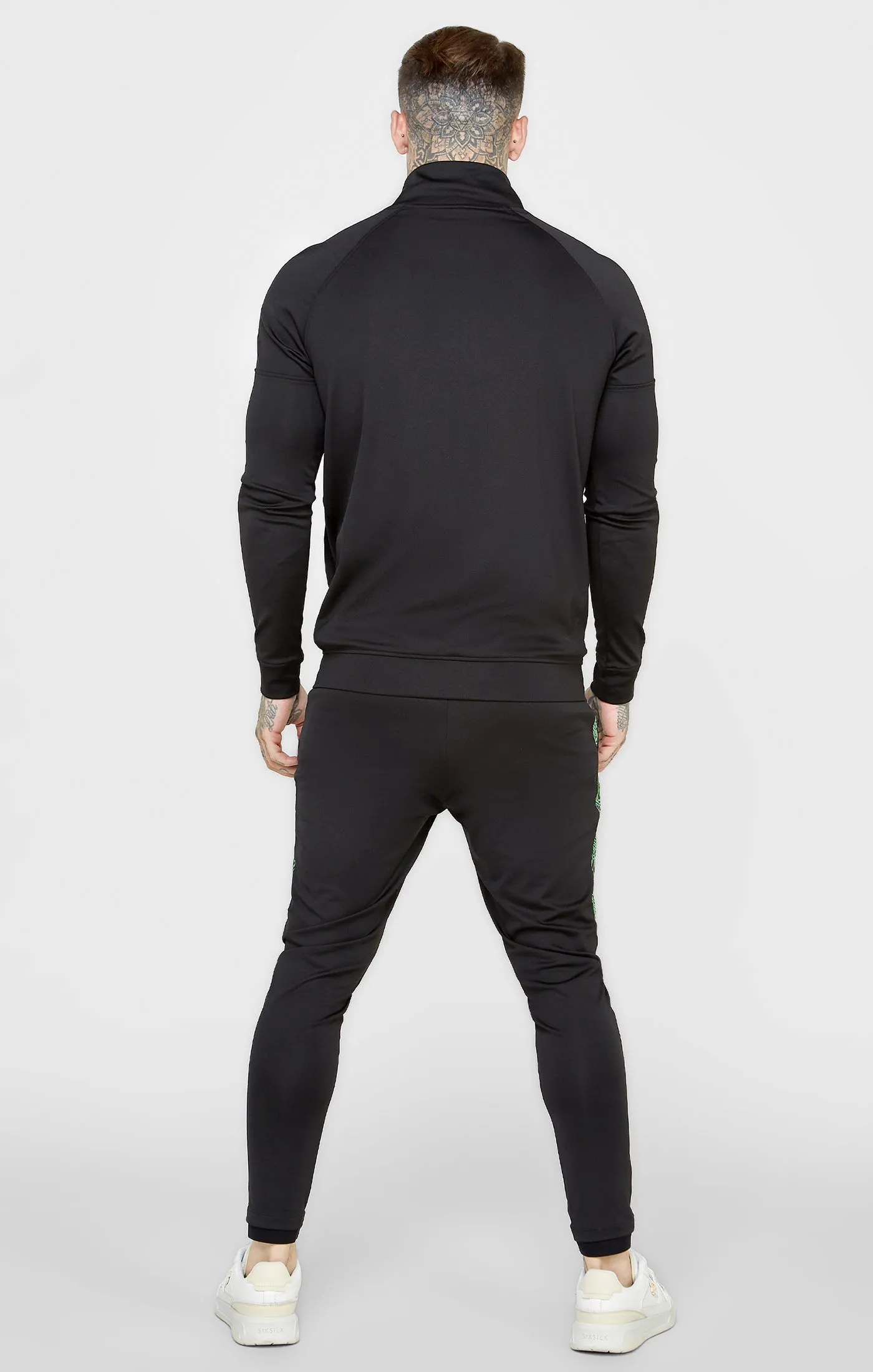 Black Sports Fitted Panel Trackpant sold by Siksilk product image thumbnail 5