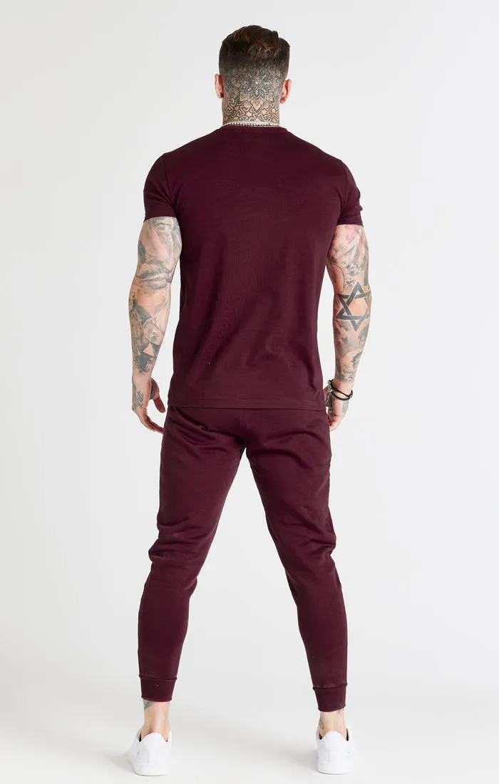 Burgundy Muscle Fit T-Shirt sold by Siksilk product image thumbnail 5