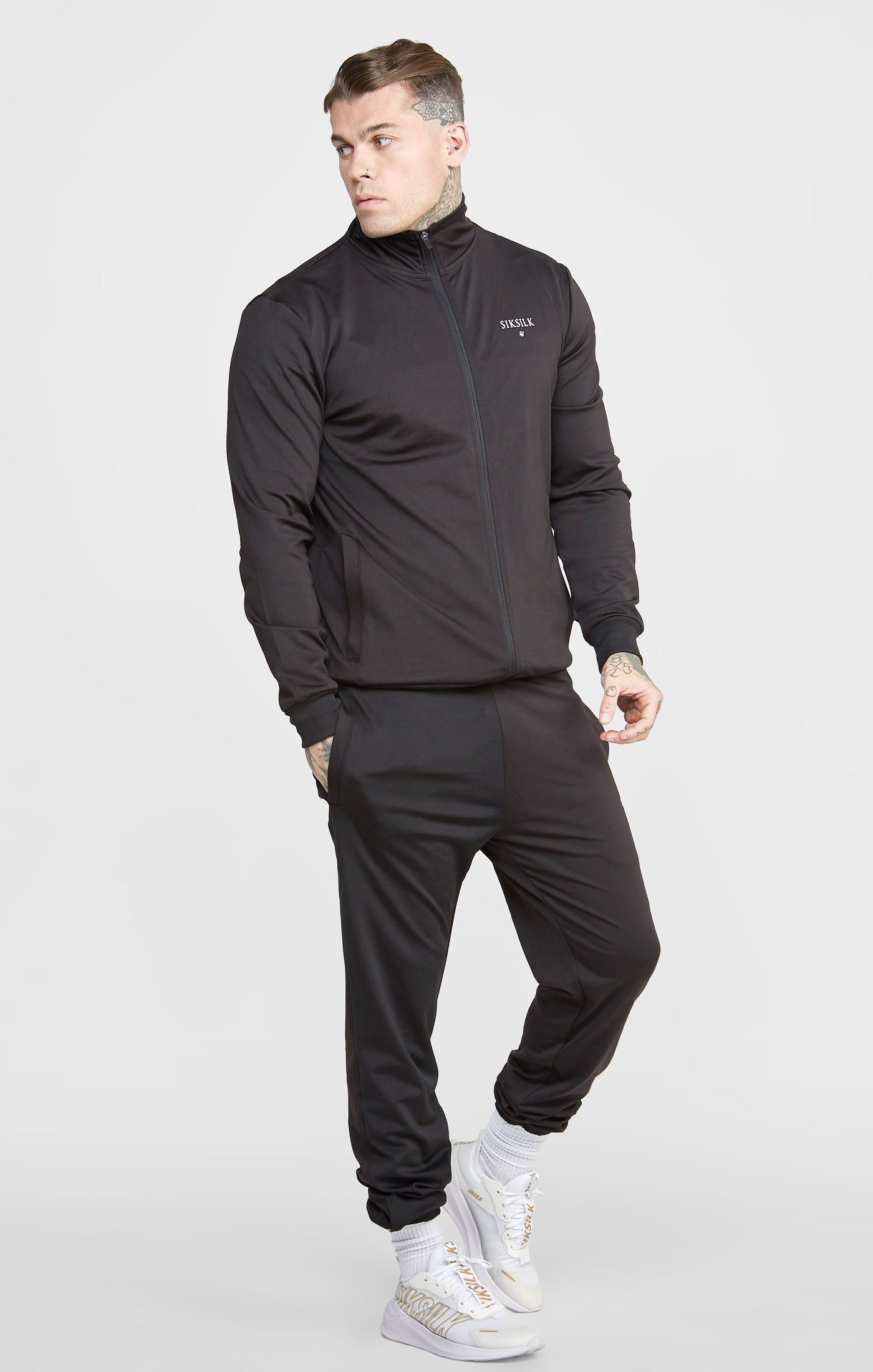 SikSilk Zonal Funnel Neck Zip Through - Black sold by Siksilk product image thumbnail 6