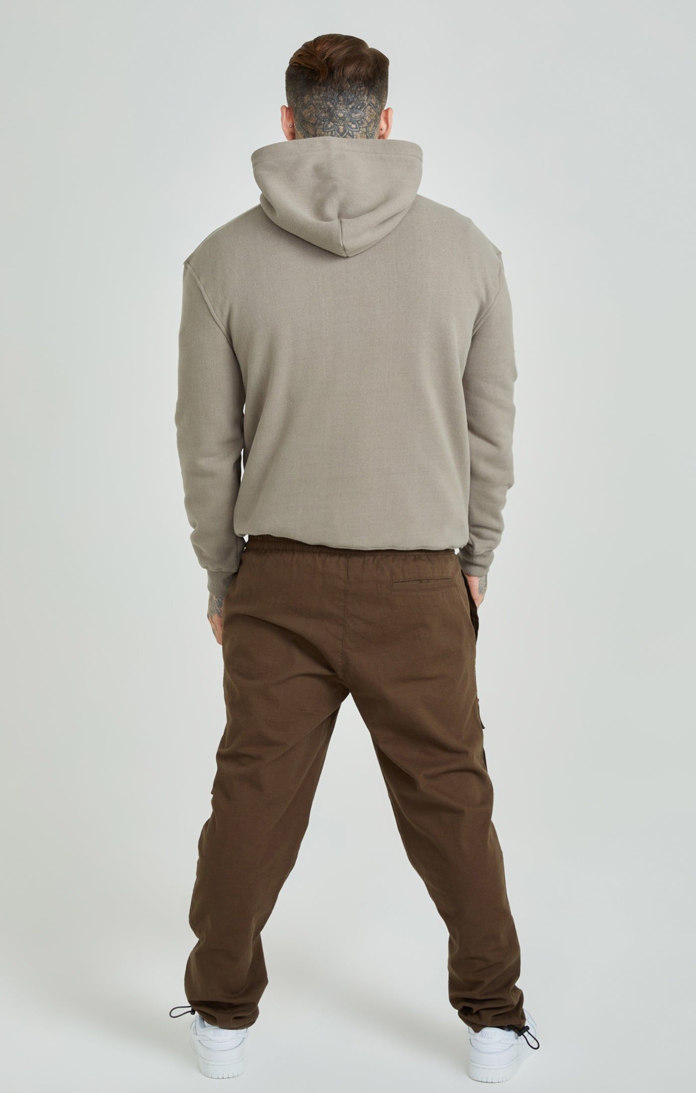 Brown Applique Logo Relaxed Fit Overhead Hoodie sold by Siksilk product image thumbnail 5