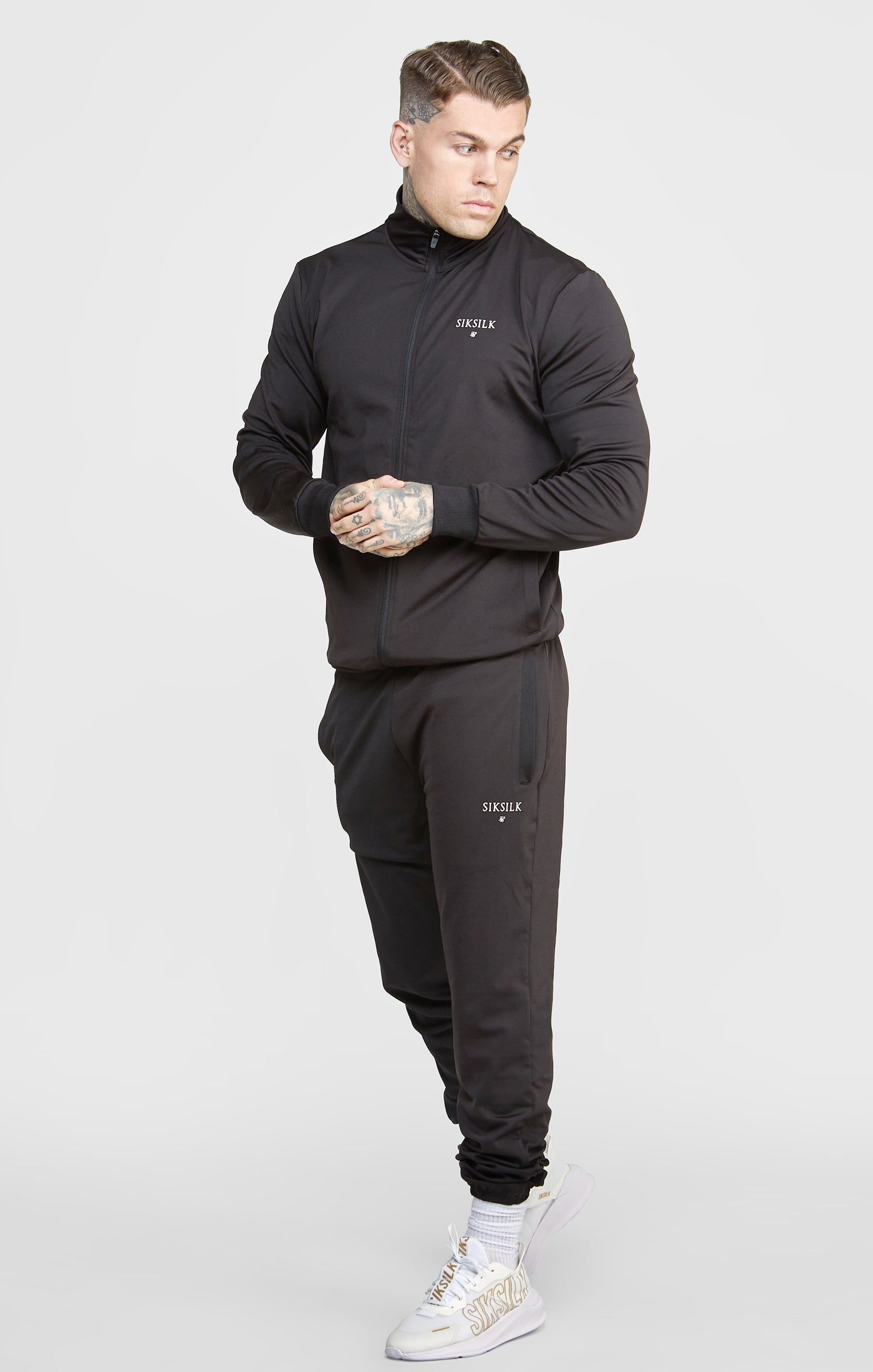 SikSilk Zonal Funnel Neck Zip Through - Black sold by Siksilk product image thumbnail 3