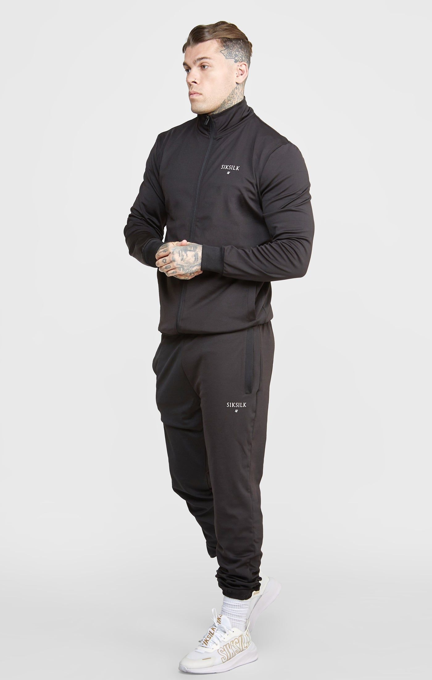 SikSilk Zonal Funnel Neck Zip Through - Black sold by Siksilk product image thumbnail 4