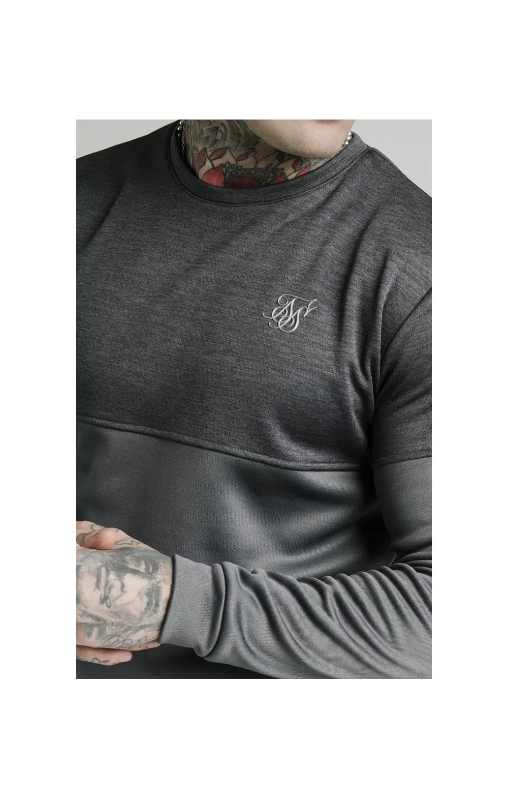 SikSilk Cut & Sew Sweater - Grey sold by Siksilk product image thumbnail 2