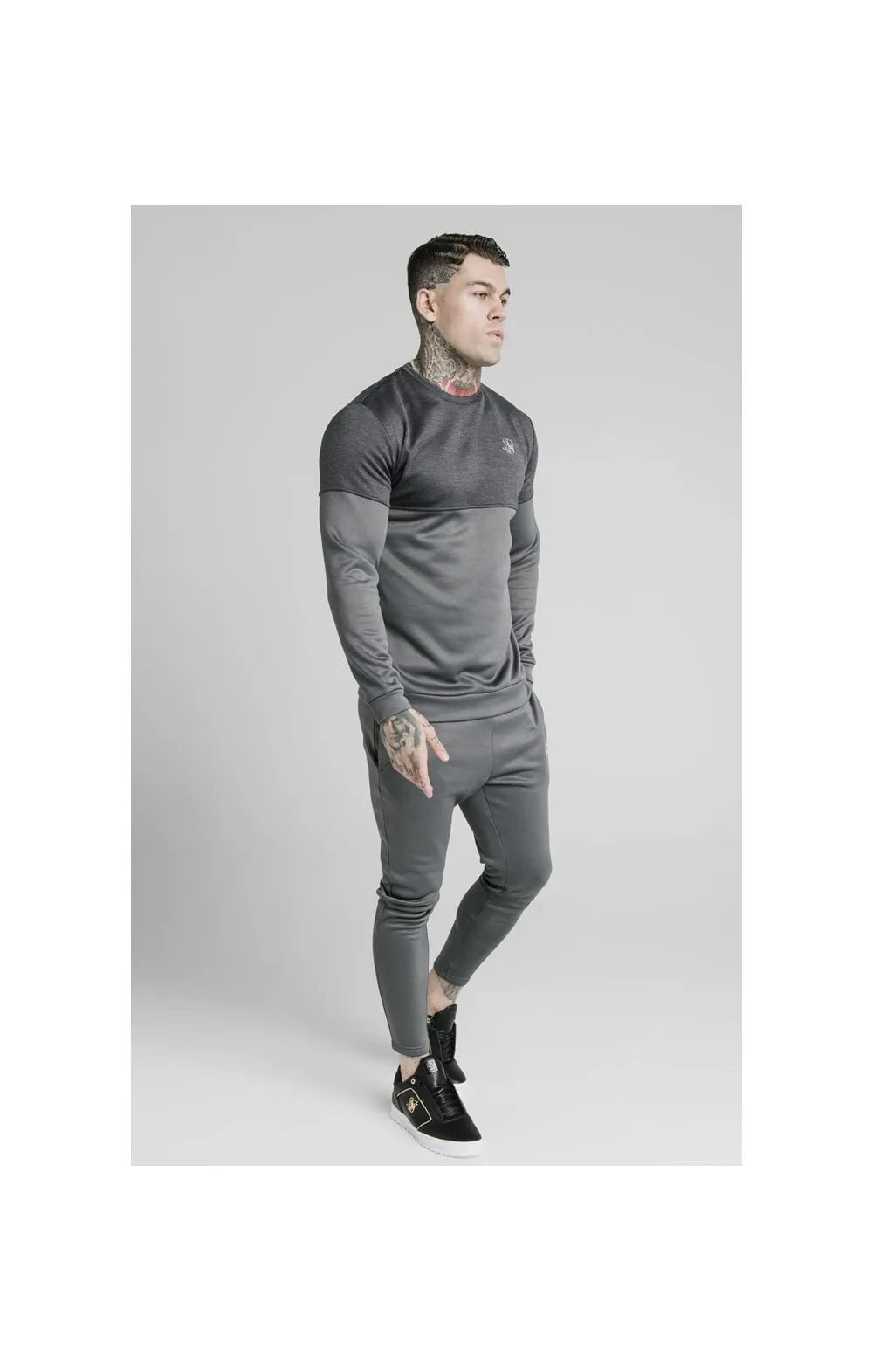 SikSilk Cut & Sew Sweater - Grey sold by Siksilk product image thumbnail 3