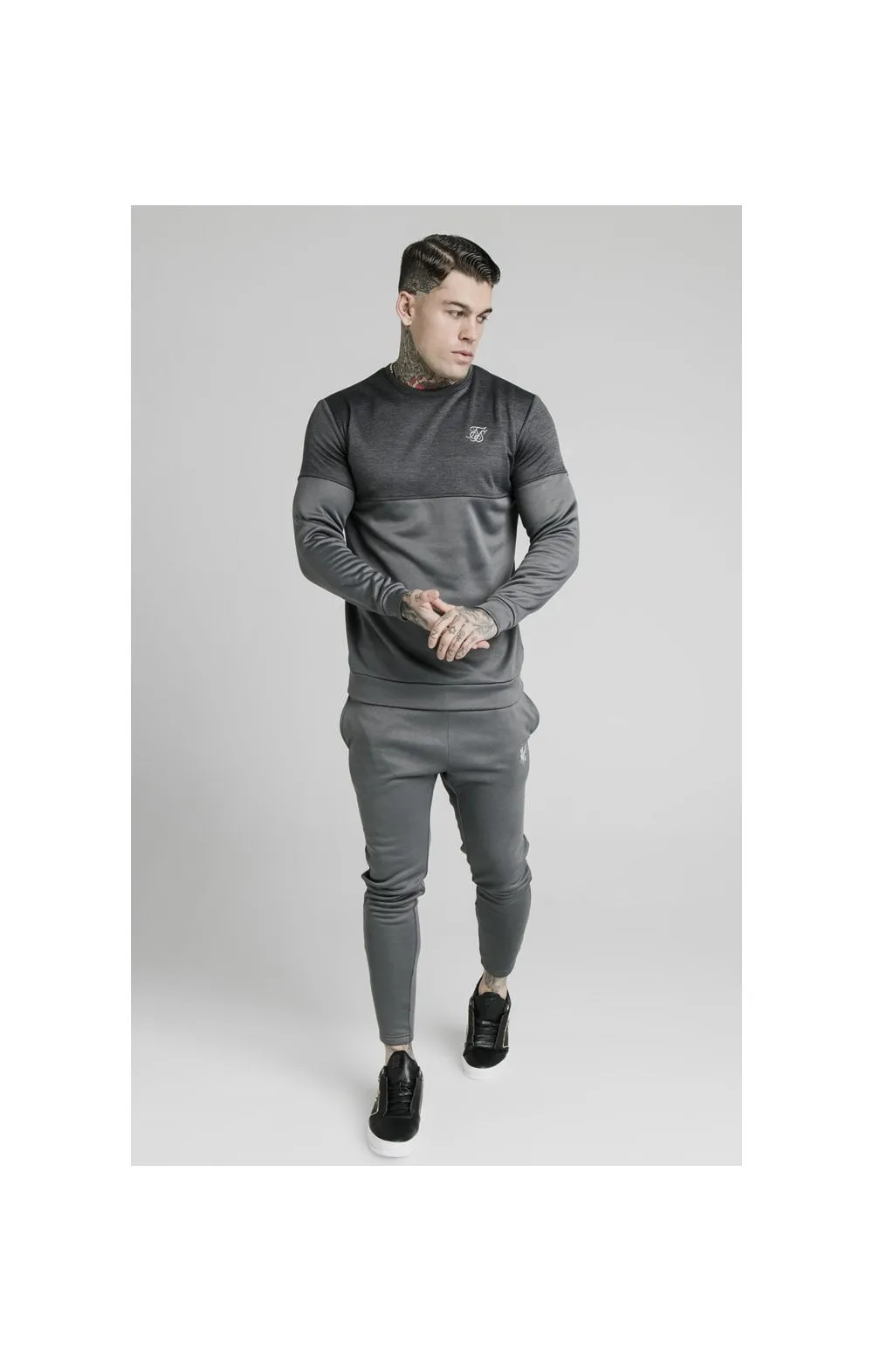 SikSilk Cut & Sew Sweater - Grey sold by Siksilk product image thumbnail 4