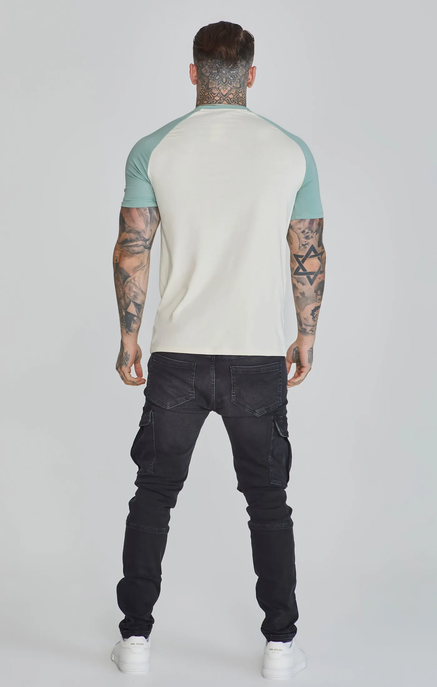 Ecru Green Raglan T-Shirt sold by Siksilk product image thumbnail 5