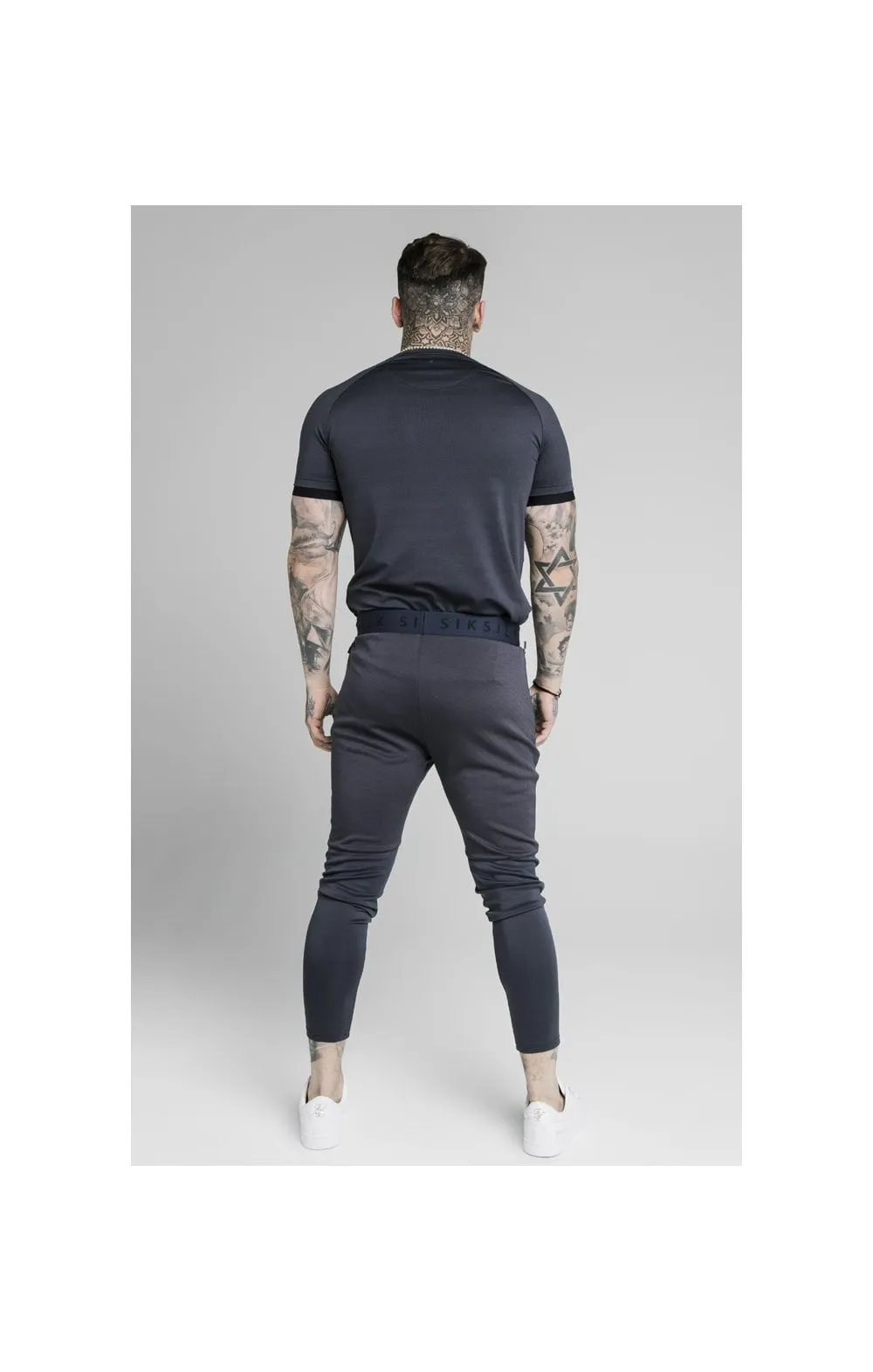 SikSilk Legacy Fade Tech Tee – Midnight Grey & Neon White sold by Siksilk product image thumbnail 5