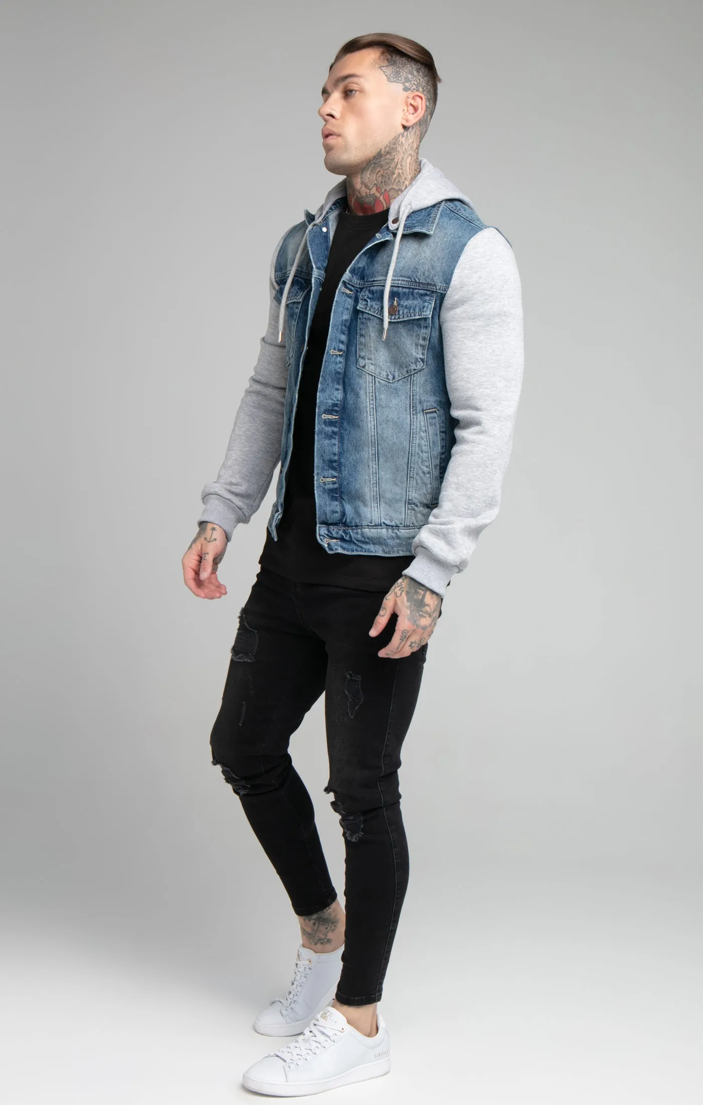 Blue Denim Jacket sold by Siksilk product image thumbnail 4