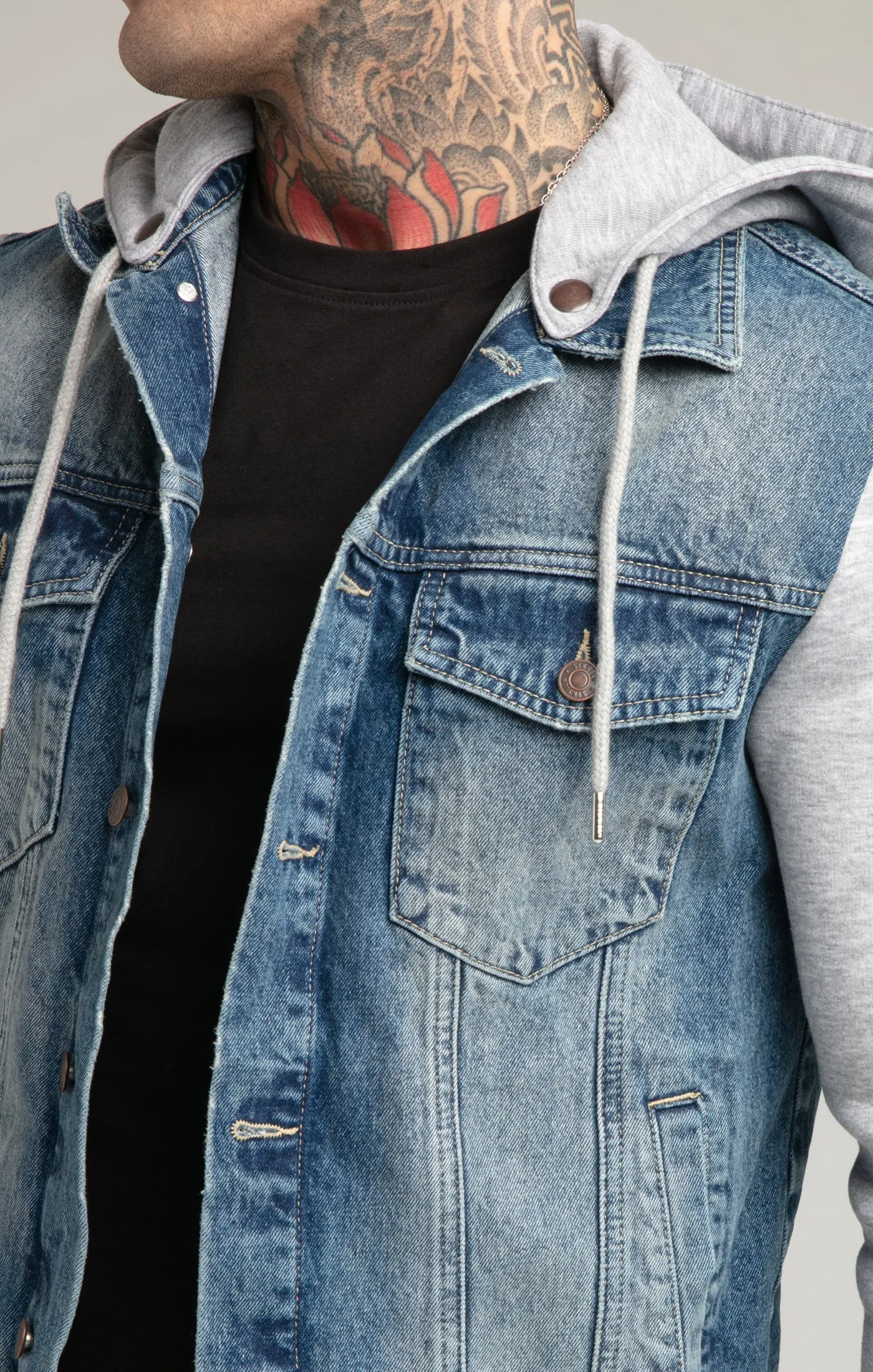 Blue Denim Jacket sold by Siksilk product image thumbnail 2