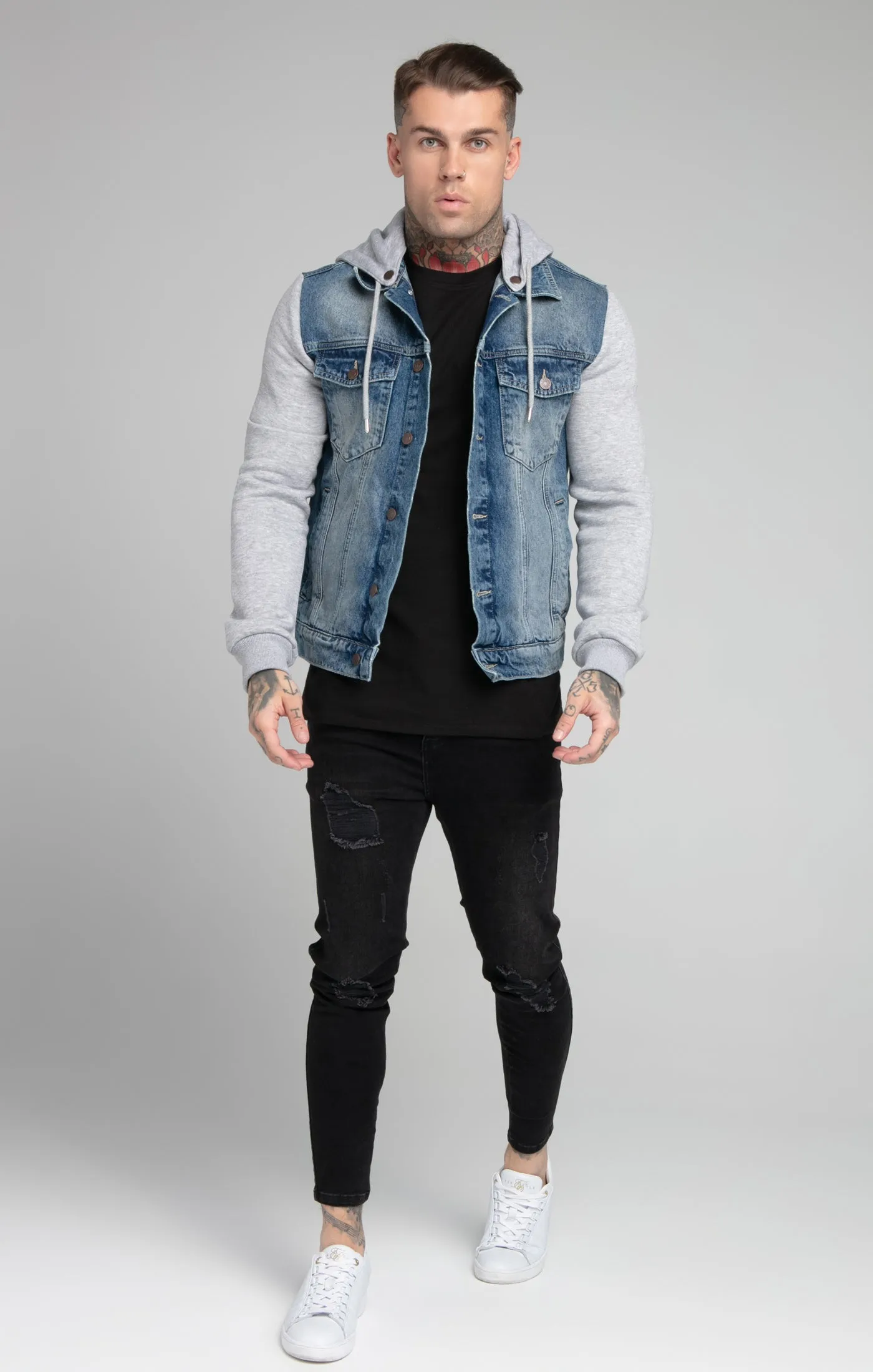 Blue Denim Jacket sold by Siksilk product image thumbnail 3