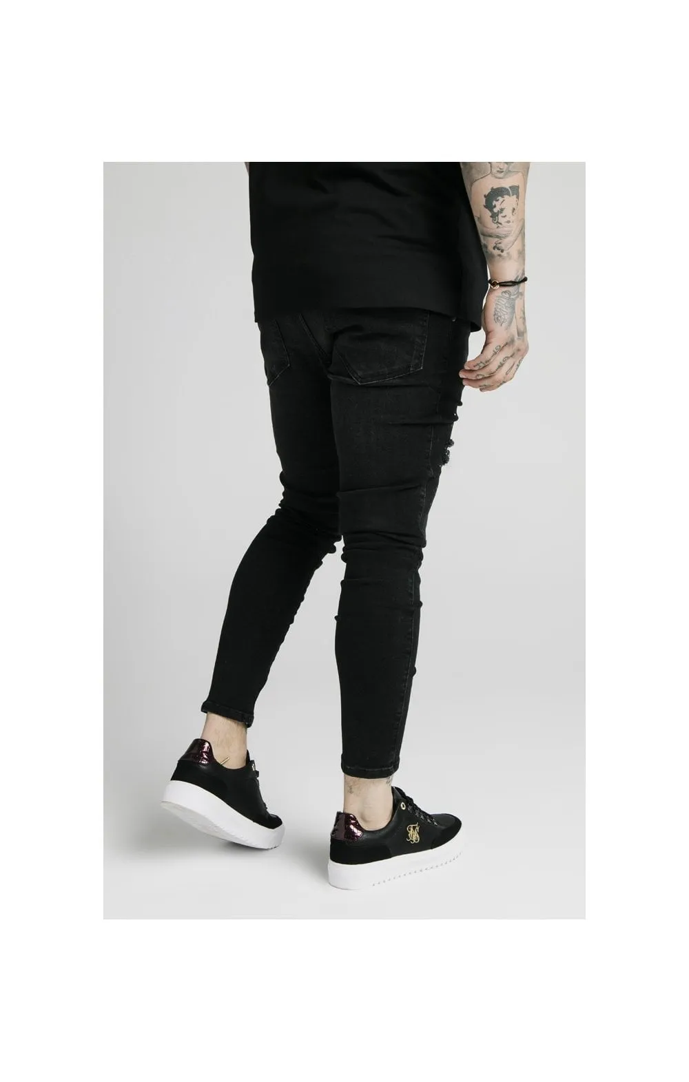 SikSilk Skinny Distressed Riot Jeans – Black sold by Siksilk product image thumbnail 3