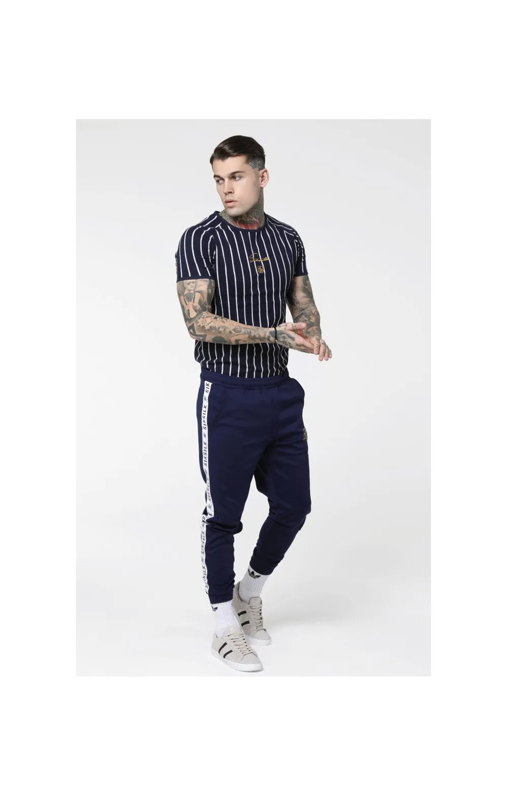 SikSilk S/S Raglan Gym Tee - Navy & White sold by Siksilk product image thumbnail 4