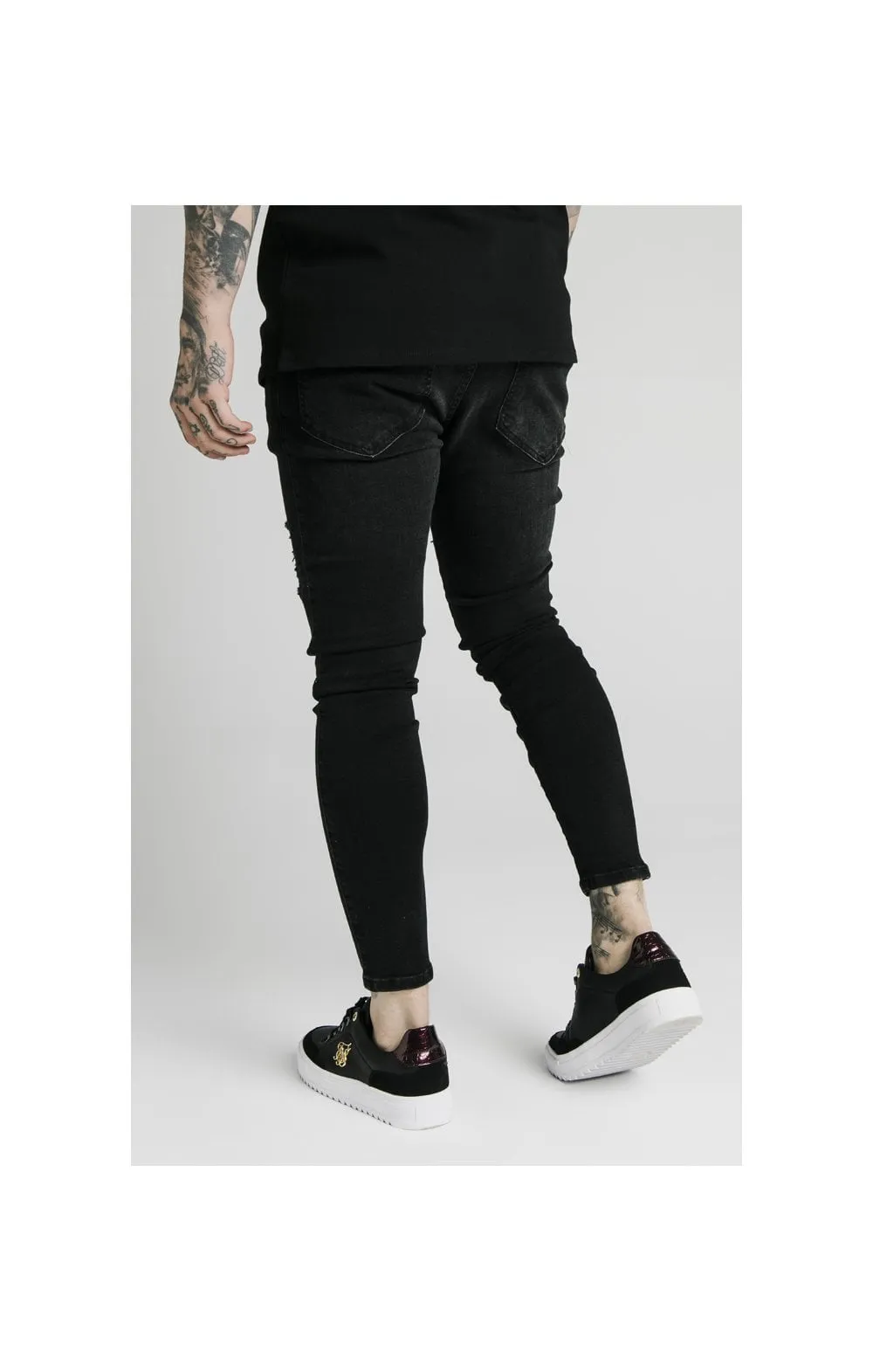 SikSilk Skinny Distressed Riot Jeans – Black sold by Siksilk product image thumbnail 4