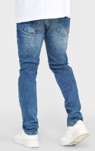 Blue Bleached Slim Fit Denim sold by Siksilk