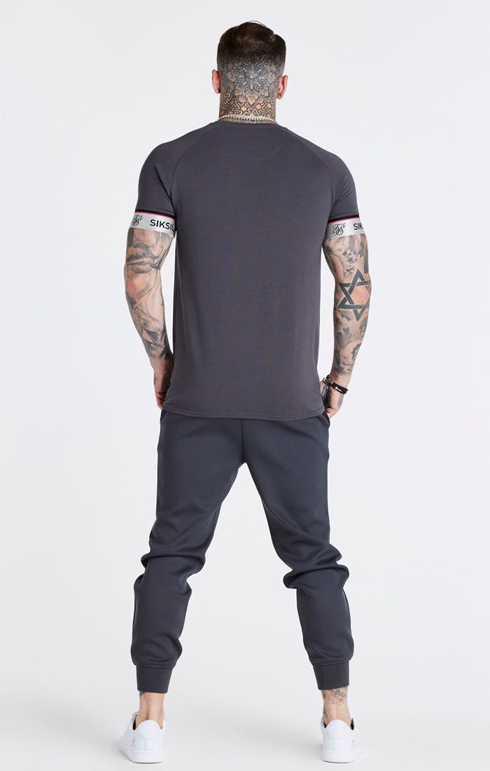 Grey Marl Tape Elastic Cuff T-Shirt sold by Siksilk product image thumbnail 9