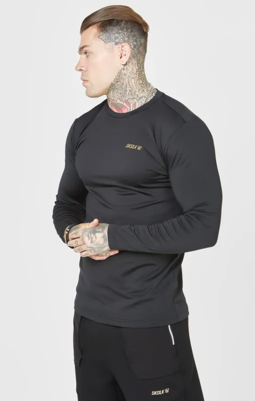 Black Sports Long Sleeve T-Shirt sold by Siksilk