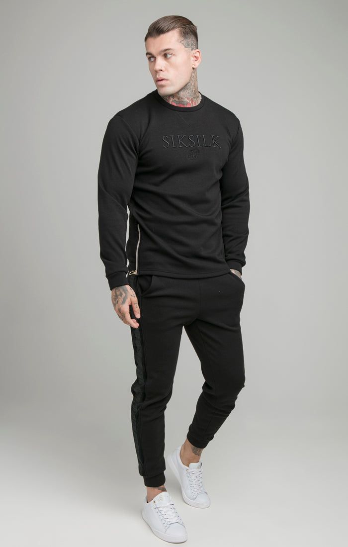 Black Opulent Crew Neck Sweatshirt sold by Siksilk product image thumbnail 6