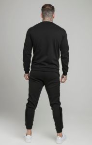 Black Opulent Crew Neck Sweatshirt sold by Siksilk