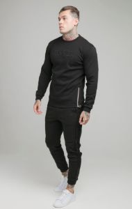Black Opulent Crew Neck Sweatshirt sold by Siksilk