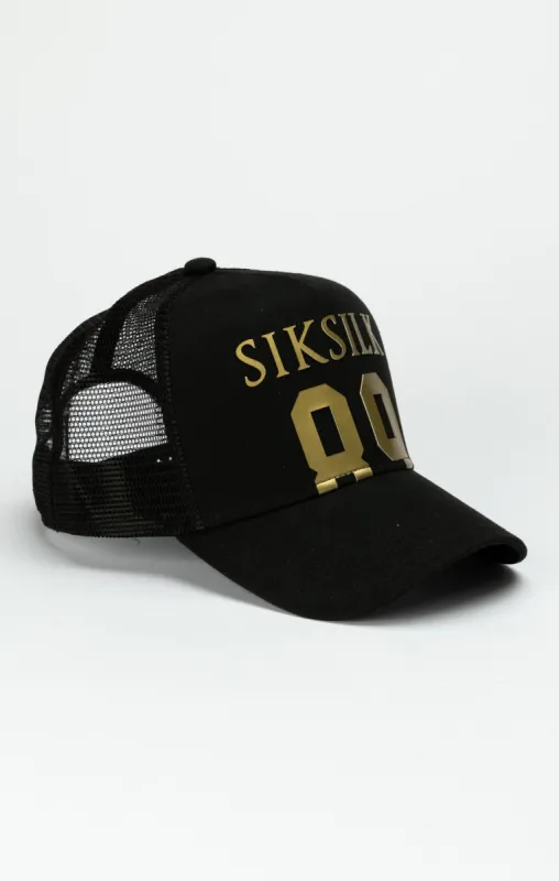 Black 89 Foam Mesh Trucker Cap sold by Siksilk