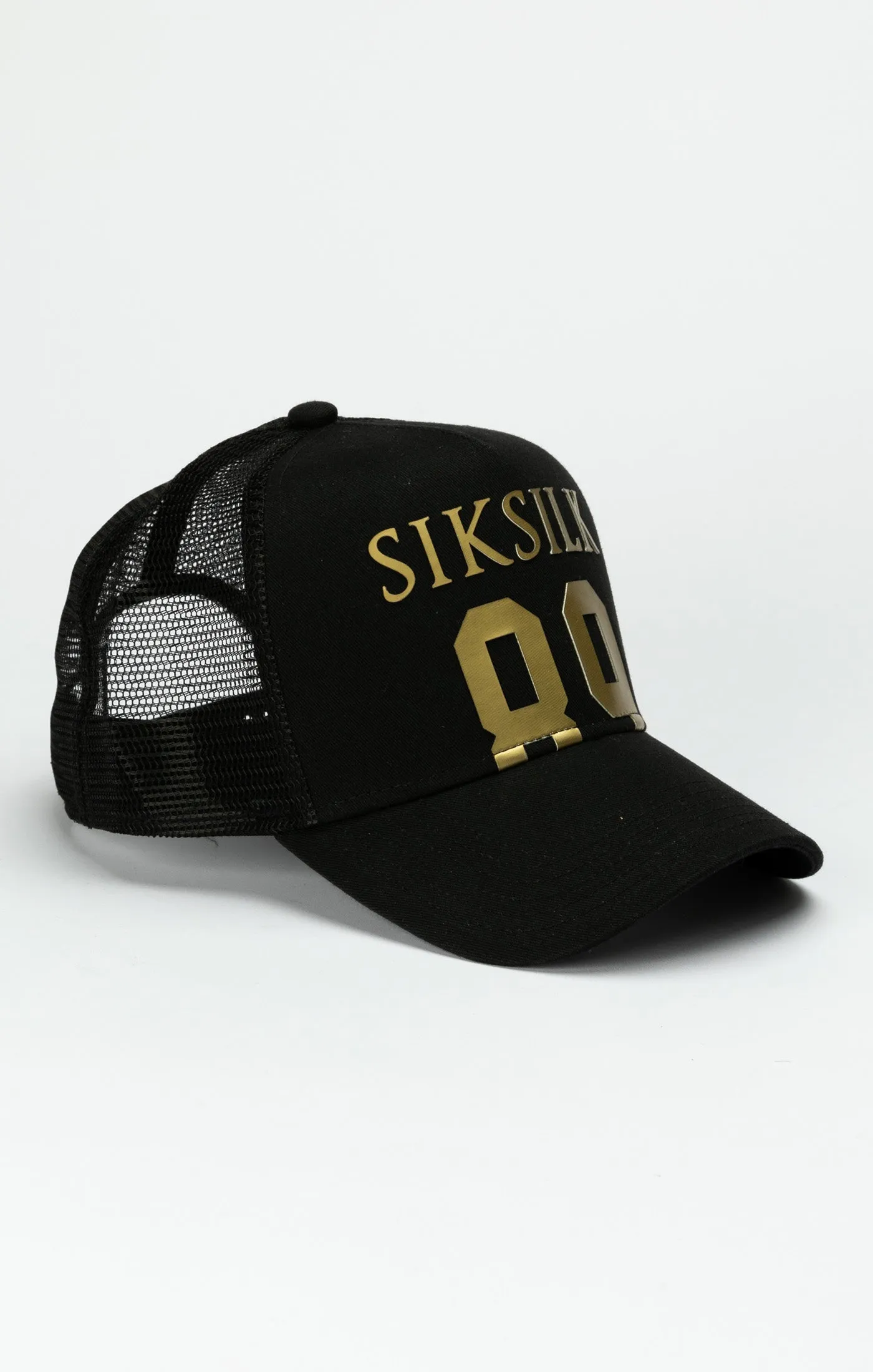 Black 89 Foam Mesh Trucker Cap sold by Siksilk