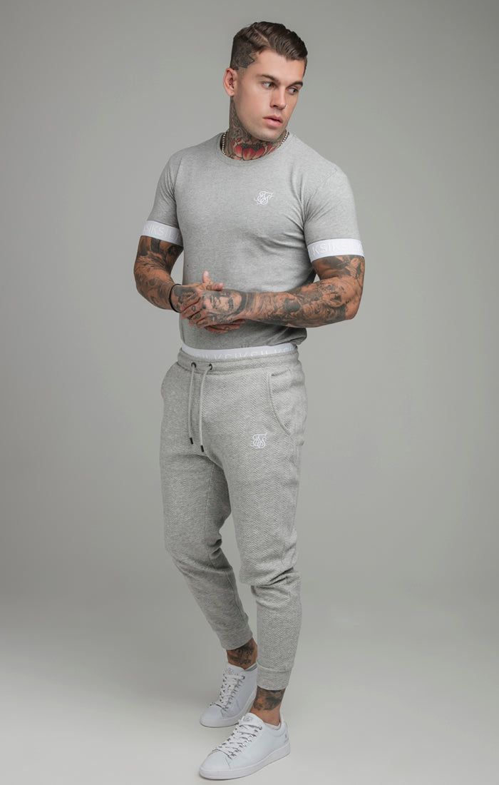 Grey Elastic Cuff T-Shirt sold by Siksilk product image thumbnail 3