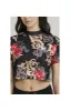 SikSilk Floral Elegance Crop Tee - Black sold by Siksilk