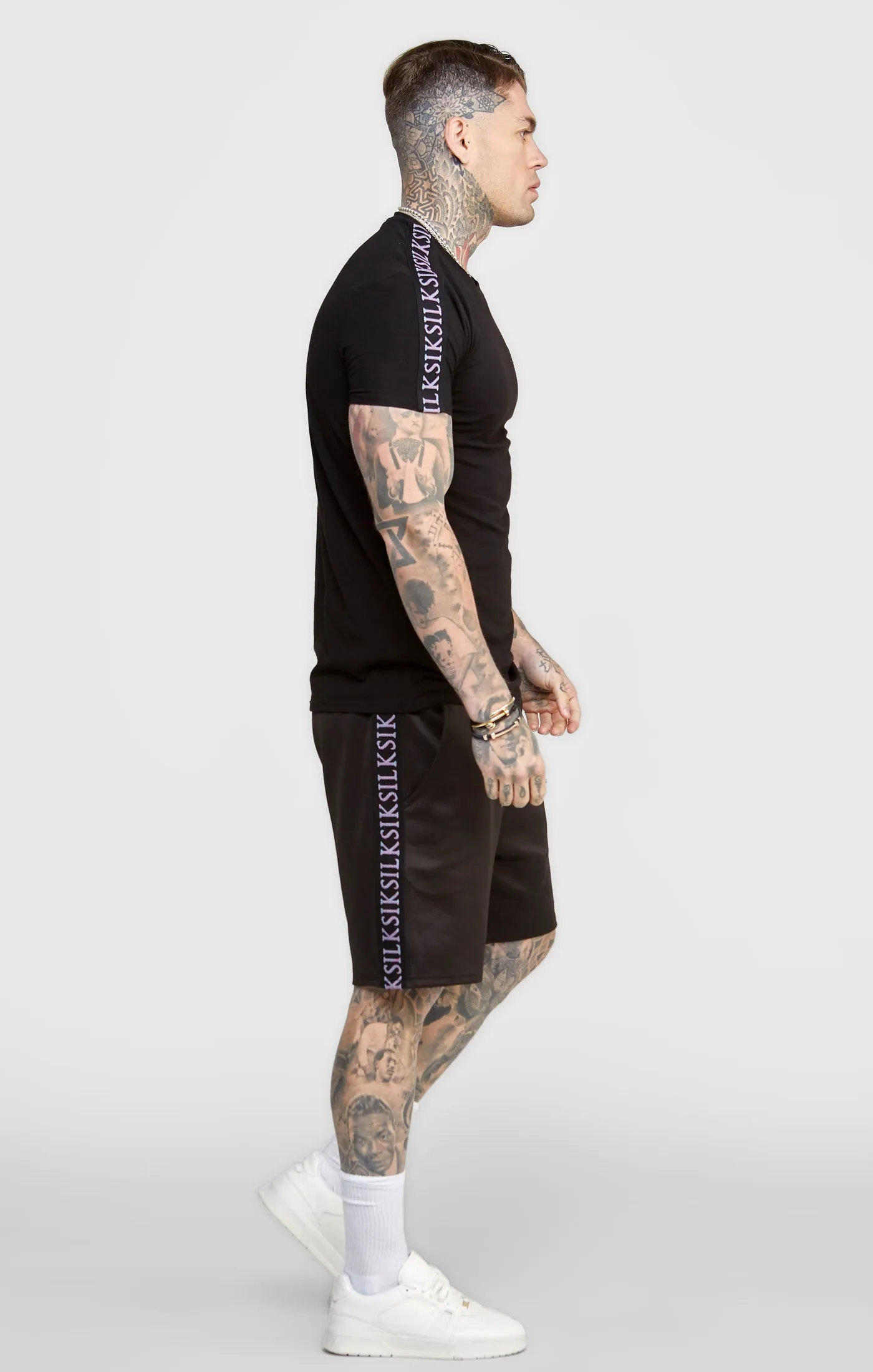 Black Taped Short sold by Siksilk product image thumbnail 4