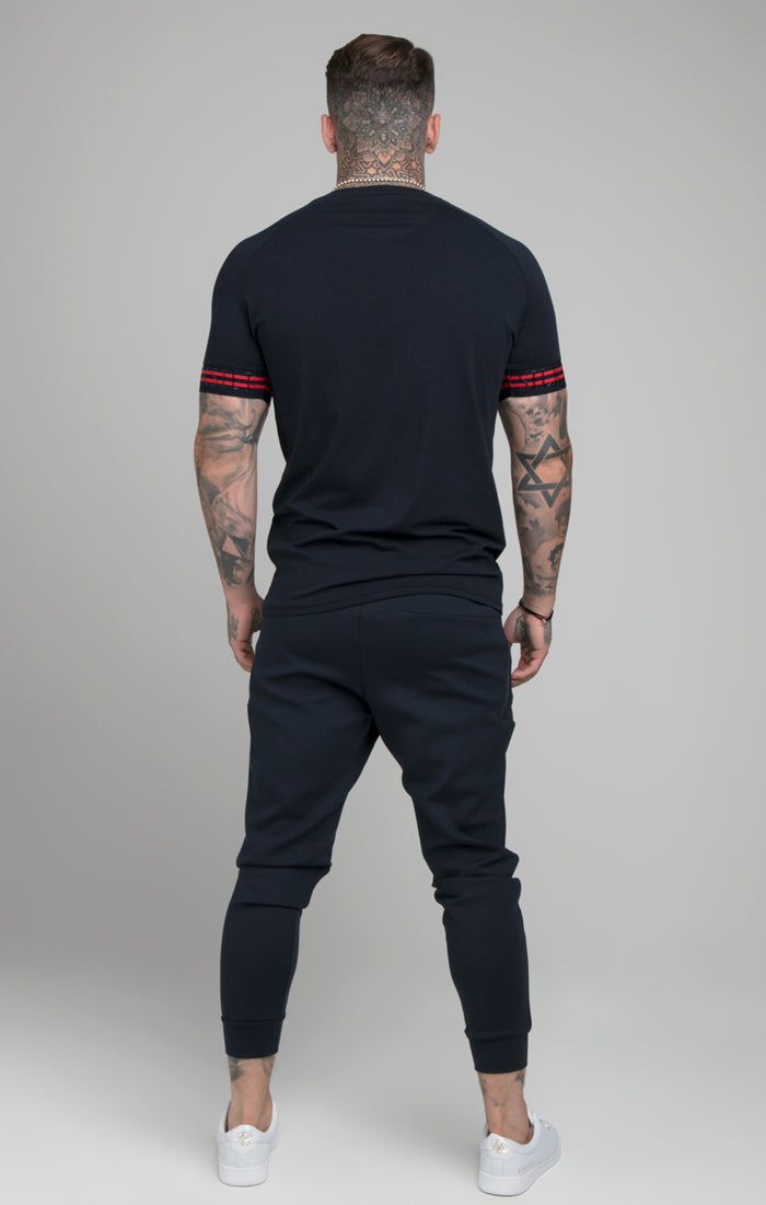 Navy Elastic Cuff T-Shirt sold by Siksilk product image thumbnail 7