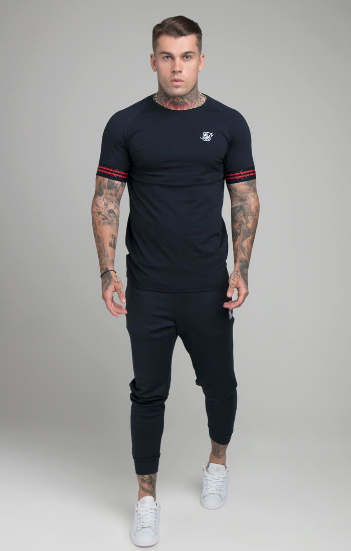 Navy Elastic Cuff T-Shirt sold by Siksilk product image thumbnail 5