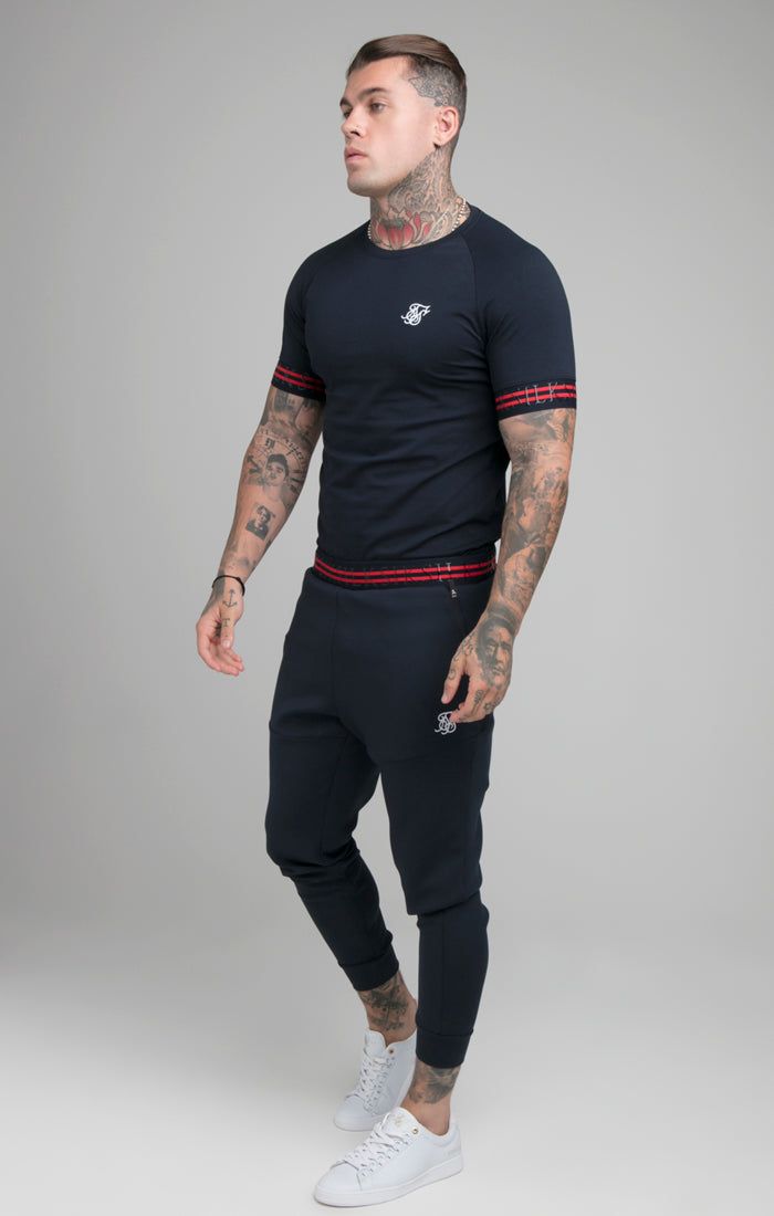 Navy Elastic Cuff T-Shirt sold by Siksilk product image thumbnail 6