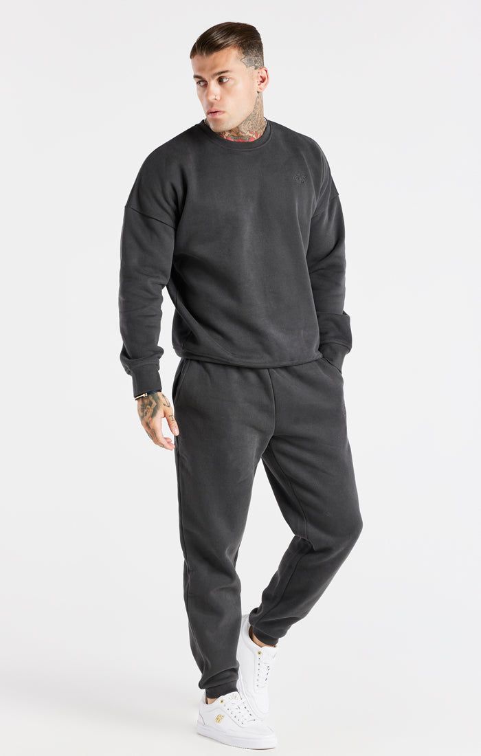 Black Oversized Sweatshirt And Jogger Tracksuit Set sold by Siksilk product image thumbnail 6