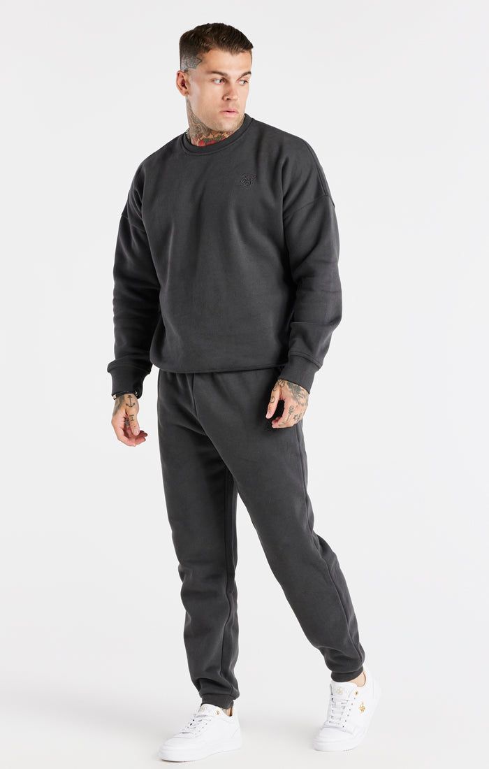 Black Oversized Sweatshirt And Jogger Tracksuit Set sold by Siksilk product image thumbnail 7