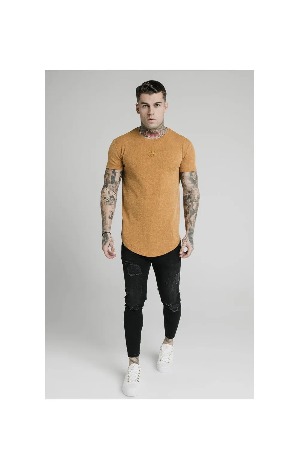 SikSilk Rib Knit Gym Tee - Yellow sold by Siksilk product image thumbnail 3