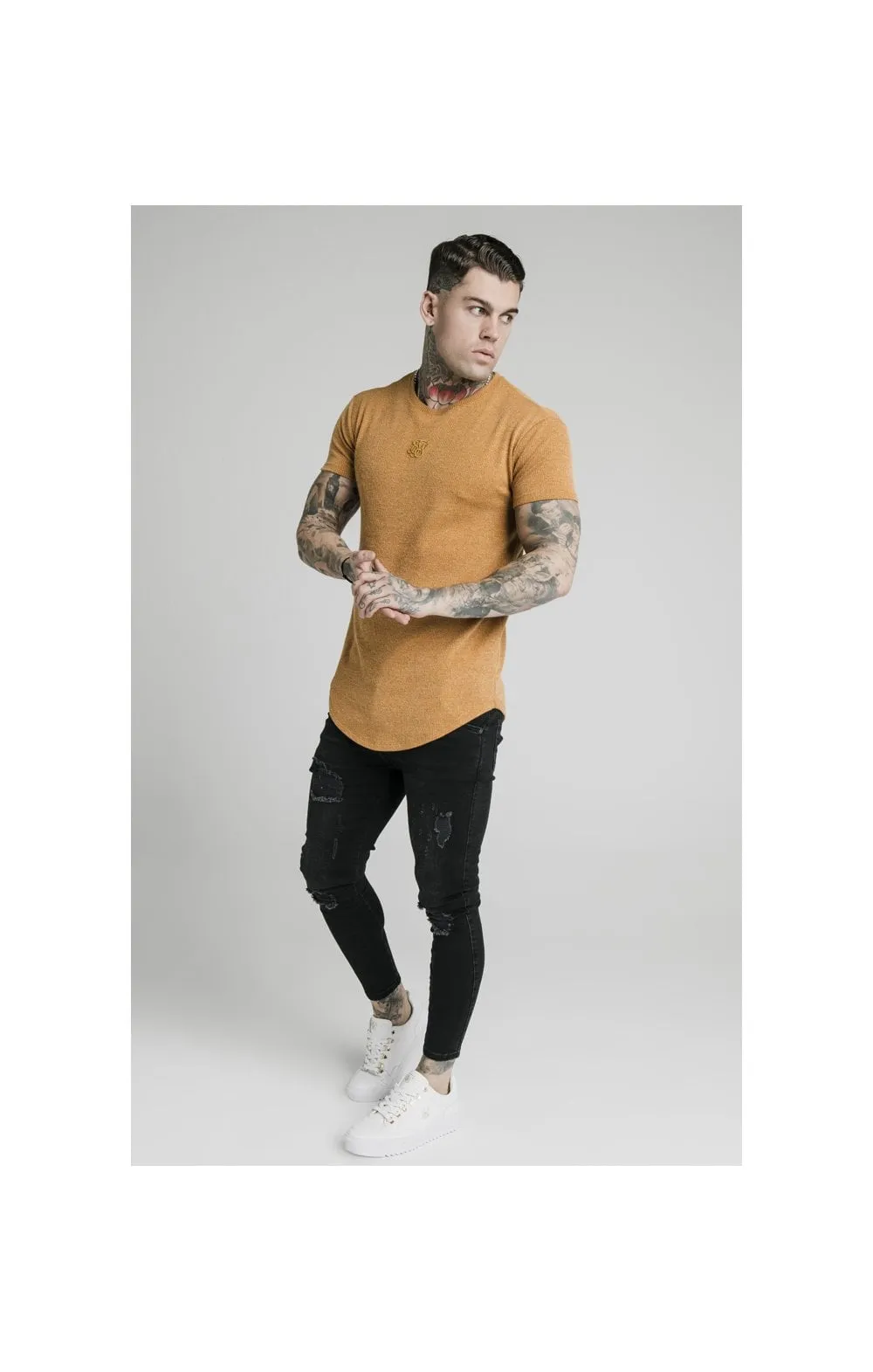 SikSilk Rib Knit Gym Tee - Yellow sold by Siksilk product image thumbnail 4