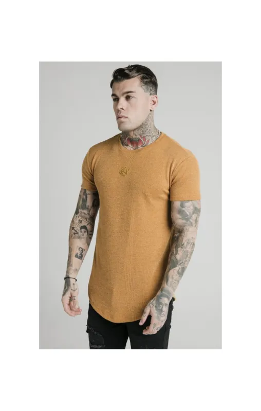 SikSilk Rib Knit Gym Tee - Yellow sold by Siksilk