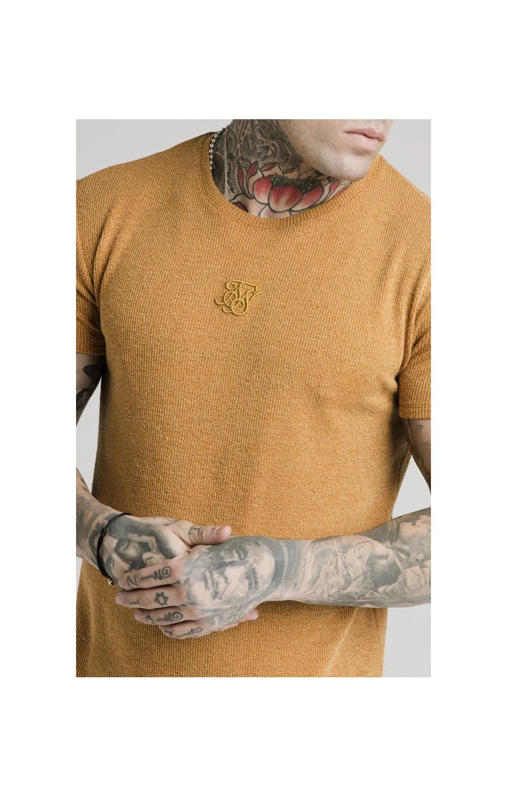 SikSilk Rib Knit Gym Tee - Yellow sold by Siksilk product image thumbnail 2