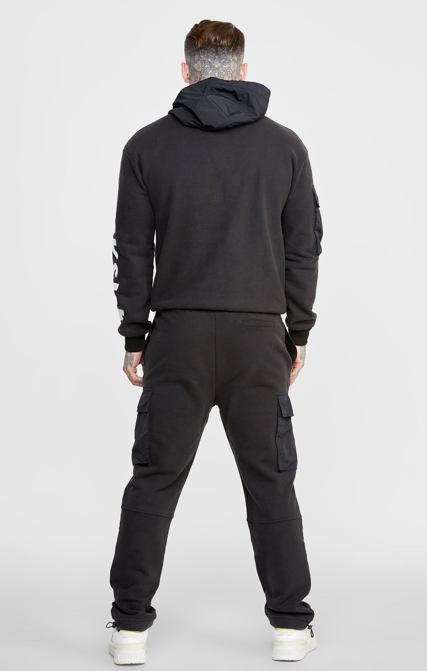 Black Contrast Pocket Oversized Hoodie sold by Siksilk product image thumbnail 5