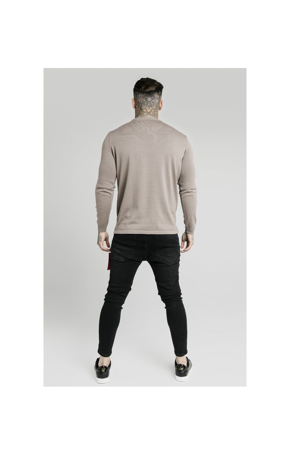 SikSilk High Neck Knitted Prestige Sweater – Grey sold by Siksilk product image thumbnail 5